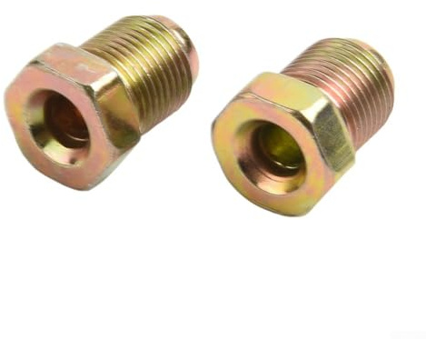 Metrische Bremsrohrverschraubungen für Zylinder, 12 mm x 1 mm, Gewindeanschlüsse für 3/16 Zoll Bremsleitungsrohre, verzinkter Stahl, Bremsschlauch-Adapter, 6 Stück