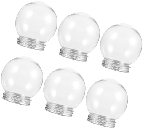 Schneekugel 150ml 6 Stück Transparente Selbstgemacht aus PET und Aluminium | Heimwerkerbedarf für Clear Crafts, Bastelanleitungen zur Herstellung von Runder Wasserball, Prop