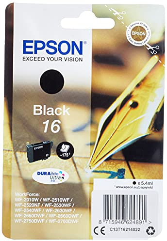Epson 2666371 C13T16214022 Original Tintenpatronen Pack of 1, Schwarz