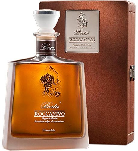 Grappa Berta Roccanivo - 44% vol/alc. - 700 ml - verpackt in einer edlen Holzkiste