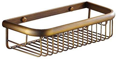 Duschkorb Messing Duschablage für Bad und Küche, Antik, Wandmontage