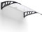 IDMarket - Auvent de Porte Marquise d'accueil 80 x 120 CM à LED Solaire Polycarbonate