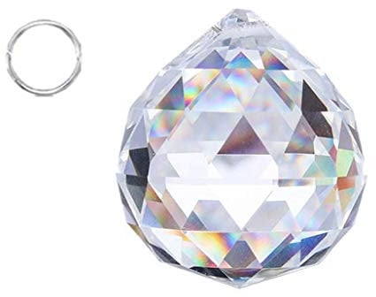 Crystalsuncatcher Suncatchers Clear Glass Crystal Ball Prism Feng Shui Lamp Hanging Drop Chandelier Part (50mm)