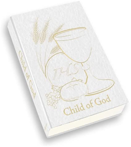 Kind Gottes | katholisches Missal und Gebete für Kinder | ausgezeichnetes Geschenk zur Erstkommunion | italienische Kunst | goldfarbene geprägte Kunst | weißes Kunstleder