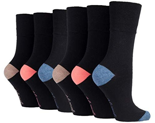 6 Pairs of Sock Shop Everyday Gentle Grip Socks Ladies 4-8 See Multi Variations and Designs (6 x RP08.)