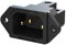 Monosaudio IB70(G) Vergoldeter Kupfer HiFi Audio Kaltgerätebuchse, AC 10A 250V IEC C14 Kaltgerätedose Audiophiles 3 Pin Chassis Plattenmontage Steckverbinder
