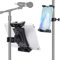 Microphone Stand Tablet Holder, Portable iPad Mic Stand Mount, Universal Tablet Music Stand Holder Compatible with iPad Mini Air Pro 4.7-12.9