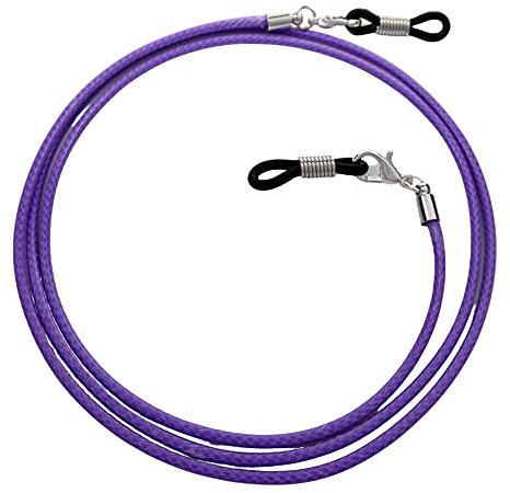 Hawhy Brillenband aus starkem Material in vielen modischen Farben für alle Arten von Brillen geeignet,mit extra Anti Rutsch Öse die hält (Lila dunkel)