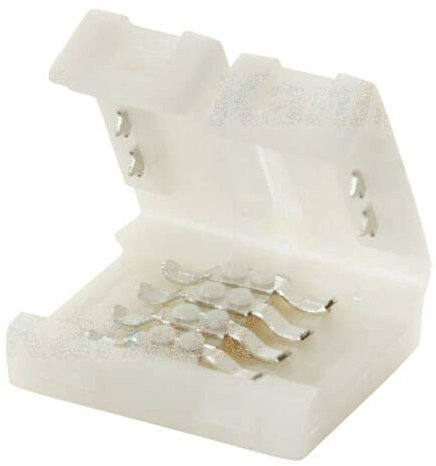 Manningham Lighting RGB 4 Pin en línea tira de la cuerda de la cinta de la tira de 10m m de ancho sin cable Multicolor del conector blanco 12V DC voltaje (RGB en línea)