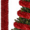 SPRINGOS Ghirlanda Artificiale per Albero di Natale, Rossa, 7 cm x 6 m, Decorazione Natalizia