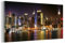 Glasbild Glasfoto Wandbild Bilder Deko 80x40 cm New York - Manhattan - Skyline