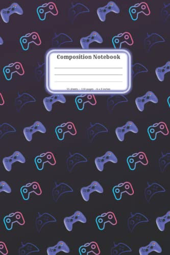 Composition Notebook Video Game player: Wide Ruled Lined Paper Journal. Colorful Gaming Composition Book for Kids, Boys, Girls, Teens and Adults. ( 6 x 9, 110 Pages )
