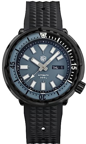 watchdives Taucheruhren für Herren, NH35/NH36A Automatische Armbanduhr, 300 M Wasserdicht, 47,5 MM Herren-Armbanduhr, Saphirkristall, Groß, Analog