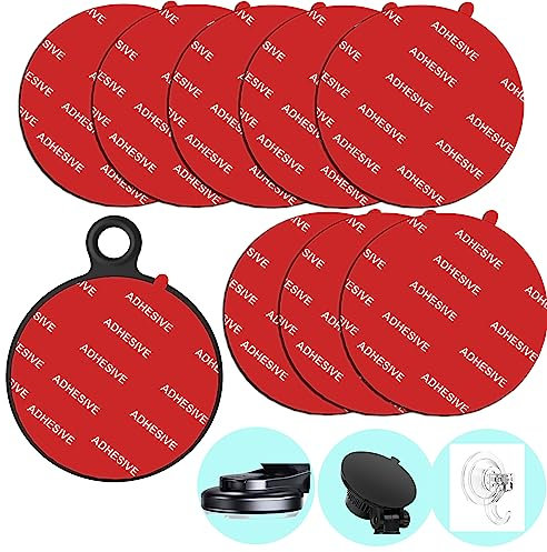 D.SKING Lot de 8 adhésifs de Rechange à très Haute adhérence de 70 mm pour Tableau de Bord/Pare-Brise, Support de téléphone de Voiture, DVR à Domicile, Crochets à Ventouse pour Navigation GPS