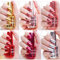 HERBENJOY Mirror Nail Polish Metal Nail Varnish 6 Colors Chrome Nail Polish Set Metallic Mirror Effect Quick Drying Long Lasting Gold Silver Champagne Red Colorful Women Gift,No UV
