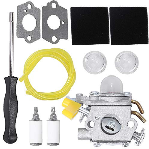 Hoypeyfiy 26cc Carburetor with Check Valve Filter Kit for 25CC 26CC 30CC 46CC Hedge Trimmer C1U-H60 Carb Replace 308054012