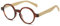 Lanomi Retro Lesebrille Rund Damen Herren Lesehilfe Klein Vintage Holz Bügel Sehhilfe Ohne Blaulichtfilter Brille mit Sehstärke Braun 2.5