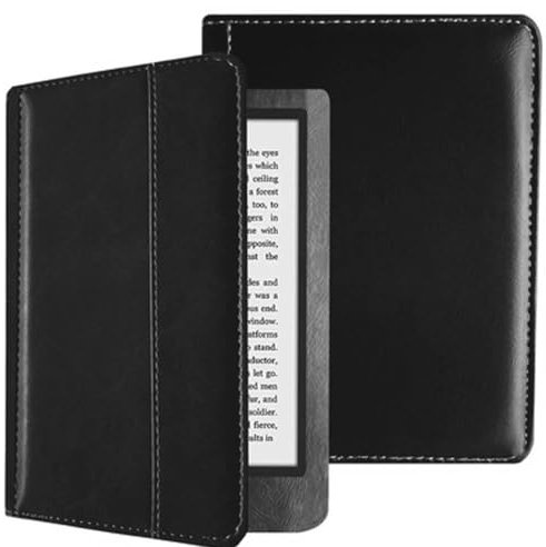 Étui pour liseuse Kobo Mini 5 pouces modèle : N705 Housse en cuir PU Kobo Mini Classic Luxe Mode Smart Housse en cuir PU pour Kobo N705 Étui avec mise en veille/réveil automatique (Noir)