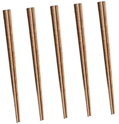 BESTonZON 10 Essstäbchen Braten Chinesische Essstäbchen Aus Dekorative Essstäbchen Holzstäbchen Lang Essstäbchen Japanische Kochstäbchen Nudeln Stäbchen China Kochen Hölzern