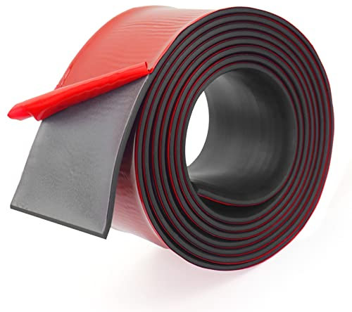 Bande en caoutchouc néoprène autocollante - Pour joints DIY, coussins, revêtements de sol, protection, tampons, anti-vibrations, antidérapant (80 mm (l) x 3 mm (D) x 6 m (L)