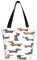 BeNtli Umhängetasche, Canvas Tote Große Tasche Damen Casual Handtasche Wiederverwendbare Einkaufstaschen,Dackel