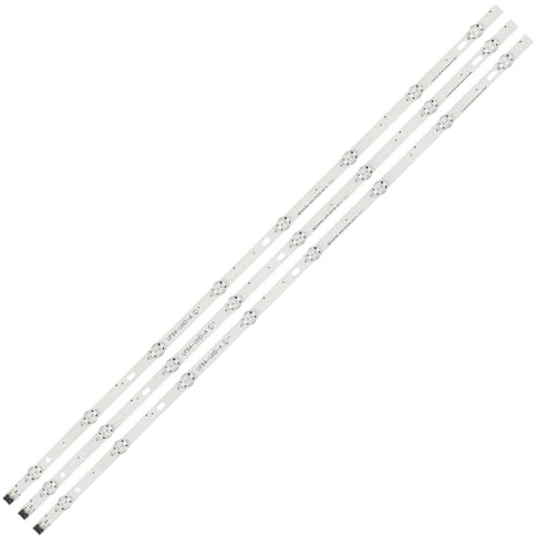 NIBOTT Kit 3 uds 8LED 850mm tira de LED for iluminación trasera UF64 UHD_A 43LH60_FHD_A apto for LG 43UF6407 43UH619V 43UH603V 43LH5700 HC430DGN-SLNX5