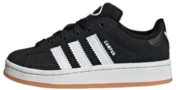 Adidas Unisex Kids Campus 00s Elastic Lace Kids Schuh Core Black/Cloud White/Gum 33 1/2