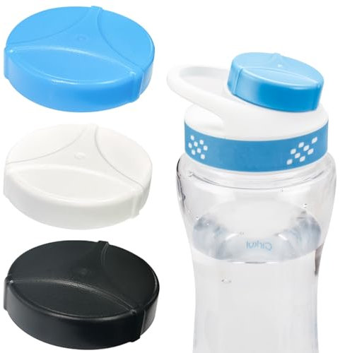 ziHenryDa water bottle Lid compatible with Cirkul bottle adapter，Applicable to Caps for Cirkul Bottle Adapters (3, Black/White/Blue)