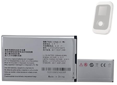 HIGHAKKU Batteria di ricambio Li3723T42P3h704572 compatibile con ZTE MF90 / MF91 / MF275 / Z-917 Wi-Fi Hotspot Mobile Router