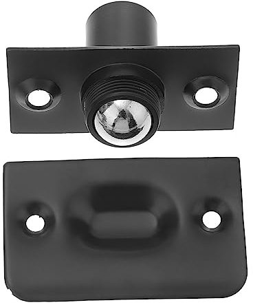 HOMOCONO 1 Set Stainless Steel Door Touch Beads Catch Hardware Ball Catches for Interior Doors Catch Strike Plate Door Magnetic Catch Door Lock Catch Door Hardware Door Catch Black