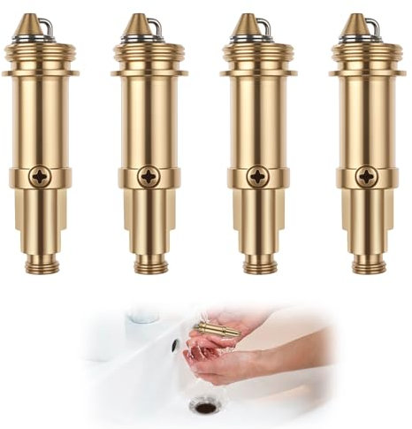 4 Stück Pop-Up-klick-Klack-Badablauf-Federbolzen Bad Waschbecken Ablass Stopfen Ersatzschrauben für Pop-Up-Abflussstöpsel Pop-Up Ablaufventil für Waschbecken, Badewanne, Waschbecken, Ablaufstopfen