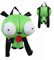 JUSONGKWCP InvaderZIMS Gir Plüsch Rucksack Schultasche | Stilvolle Wasserdichte Plush Rucksack Casual Daypack | Primary Junior High University Schultasche Bookbag