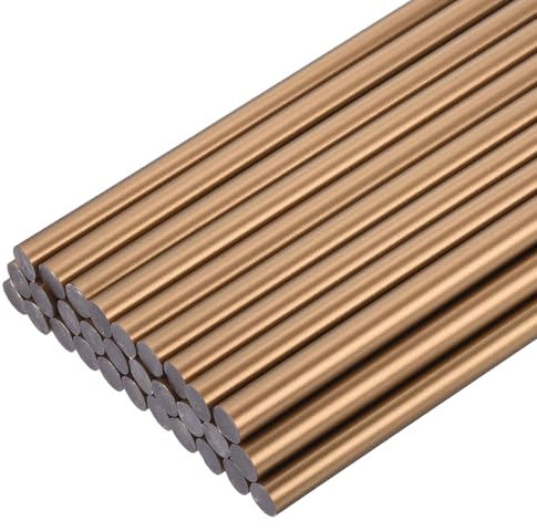 sourcing map 30 barras de pegamento caliente de tamaño completo de 11 mm x 200 mm de alto pegajosas grandes para pistola de pegamento, bronce dorado