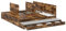 vidaXL Stauraumbettgestell Rauch-Eiche 200X200 cm Holzwerkstoff Mit viel Stauraum Modernes Design Einfache Montage für drinnen Schlafzimmermöbel Erwachsene Braun Schlanke Lösungen