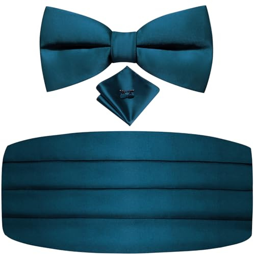 Dubulle Krawattenklammer für Herren und Herren, Paisleymuster, gestreift, Blumenmuster, quadratische Krawatte, Taschen-Manschettenknöpfe für Hochzeit und Party