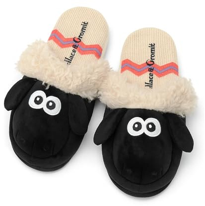 Coddies Shaun das Schaf Sliders – Plüsch-Hausschuhe aus Memory-Schaum mit harter Sohle – gemütliche Hausschuhe für Herren, Damen und Jugendliche – Offizielles Shaun das Schaf Geschenke, Shaun das