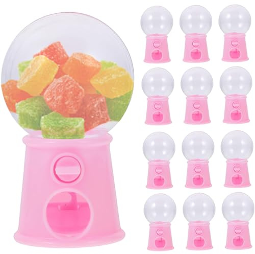 12 piezas mini máquina de chicles forma de bombilla creativa 1.6x2.8 pulgadas mini dispensador dulces hucha escritorio máquina para el hogar fiesta favorMini Chicles