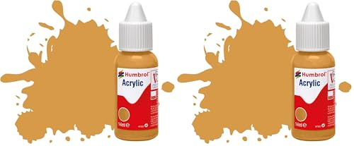 Humbrol DB0063 Acrylic Paint No 63 Sand - Matt (Pack of 2)