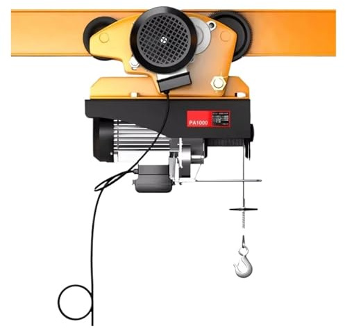 Verricello elettrico Mini paranco elettrico 220 V monofase gru di sollevamento compatta doppia catena mobile da 1 tonnellata(PA200-12M,220V)