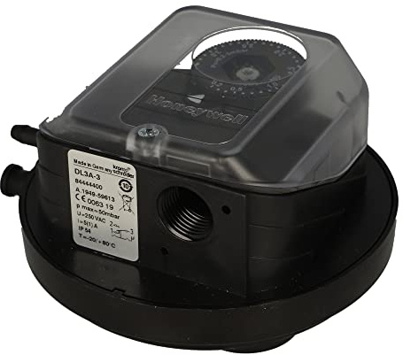 KROMSCHRODER DL3A-3, AIR PRESSURE SWITCH, 1A, 0.2-3 MBAR, IP54, AUTOMATISCH, SCHWARZ