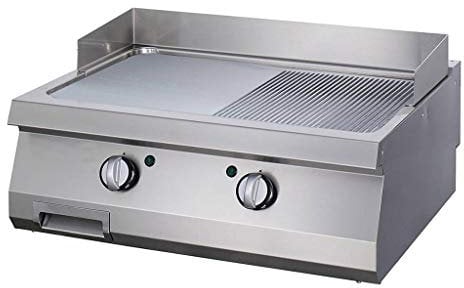 Maxima Gastro Heavy Duty Grillplatte - Halb Gerillt - Doppeleinheit - 70 cm Tief - Elektrisch