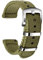 ULLCHRO Unisex Nylon Armband mit Edelstahl Silberne Schnalle (22mm, Armeegrün)