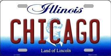 Inga Chicago Illinois Metal Novelty License Plate Metal Sign tin sign 8x12 inches