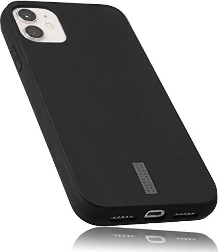 mumbi Hülle kompatibel mit iPhone 11 Handy Case Handyhülle, schwarz mit grauem Streifen