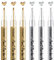 Paint Pen Gold Silver Metallic Permanent Acrylic Markers Set for Fabric Glass Rock Wooden Ceramic Leather Tire Painting, 0.7mm Extra Fine Tip (3pcs Gold+3pcs Silver)