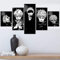 SINGLEAART Leinwanddrucke,5 Teilige Leinwand,5 Stück Wandbild,Wohnzimmer Dekoration,Modular Wandkunst,Brettmalerei,Geburtstagsgeschenk,Jujutsu Kaisen,Gojo Satoru,Anime Poster,150Cm×80Cm,Mit Rahmen
