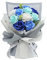 Folpus Artificielle Carnation Savon Bouquet Fleur Décor Cadeau pour Anniversaire Mère Saint Valentin Fête de Mariage Décoration, Bleu D