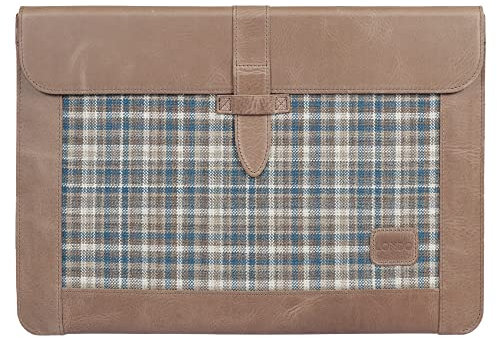 Londo Housse en Cuir Véritable pour MacBook Pro et MacBook Air 14 Pouces - 13 Pouces (M4, M3, M2, M1, Pro, Max) 13,3 Pouces, iPad Pro 12,9 Pouces - Modèles 2020 à 2024