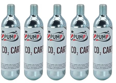 Upump 16g Threaded CO2 Cartridges, Quick & Easy Tyre Gas Refill Canisters (16g | 5 Pack)