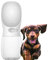 Edipets, Bebedero Perro Portatil, 350 ml, Antibacteriano, Botella Agua a Prueba de Fugas, Libre de BPA, Ideal para Las Actividades al Aire Libre (Blanco)